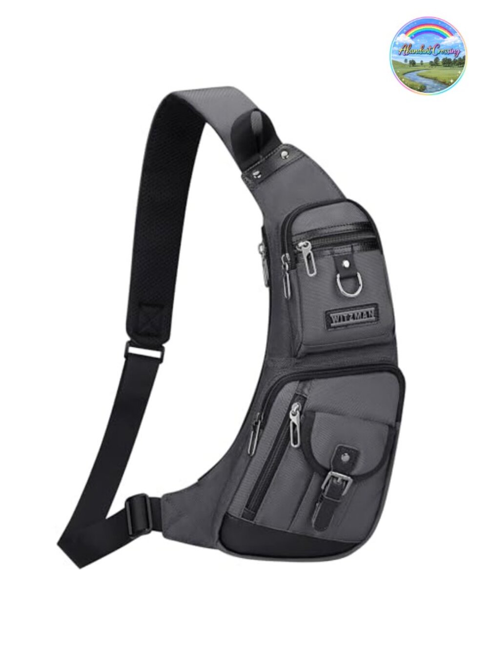 Men's Water-Resistant Nylon Sling Bag Crossbody Chest Pack Travel Daypack